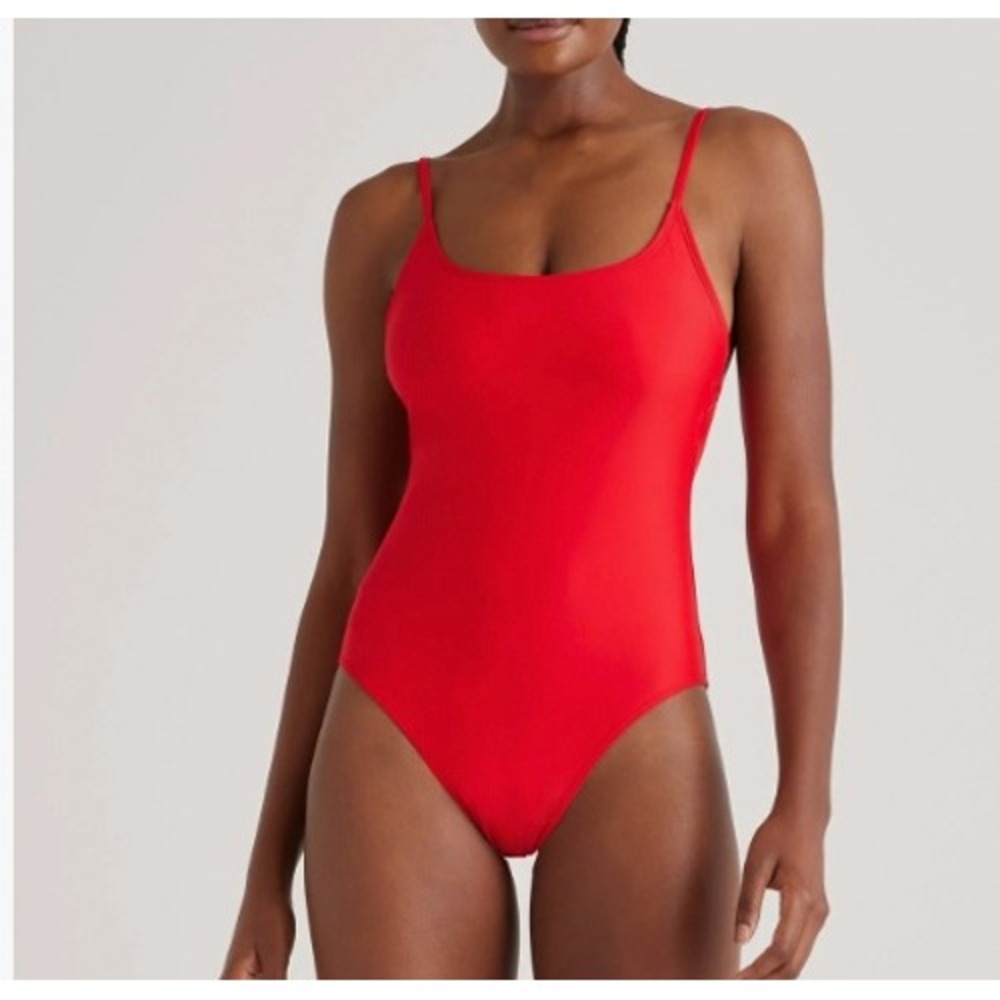 NEW Quince Italian Cami One-Piece Swimsuit Size XS Vacation Poolside‎ Resort